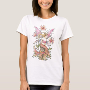 Rosa Blumen-Fee-Tanktop, T-Shirt