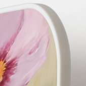 Rosa Blumen | Florale Aquarellmalerei Pickleball Schläger (Linke Seite)