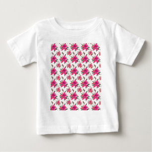 Rosa Blumen Floralmuster Design Baby T-shirt