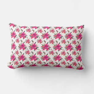 Rosa Blumen Floralmuster Design Lendenkissen