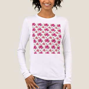 Rosa Blumen Floralmuster Design Tri-Blend Shirt