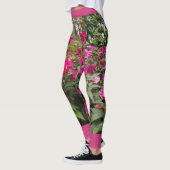 Rosa Blumen-Garten-Leggings Leggings (Links)