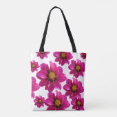 Rosa Blumen Garten Personalisierter Name All-Over Tasche (Rückseite)