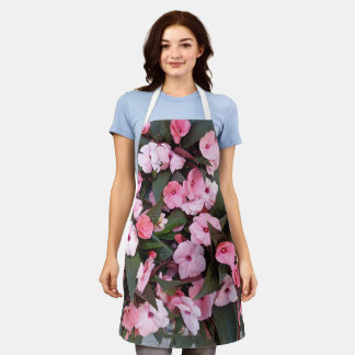Rosa Blumen-Garten-Schürze | Elegante botanische K Schürze
