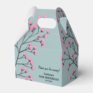 Rosa Blumen Geburtstagsgeschenkbox Geschenkschachtel