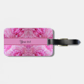 Rosa Blumen Gepäckanhänger (Rückseite horizontal)
