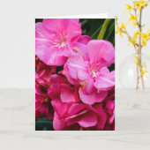 Rosa Blumen Grußkarte Karte (Gelbe Blume)