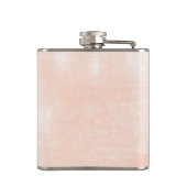 Rosa Blumen-Herz-Brautjungfern-Geschenk Flachmann (Rückseite)