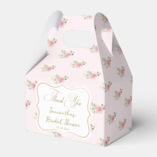 Rosa Blumen Hochzeits-Teeparty Geschenkschachtel