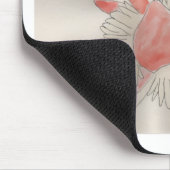Rosa Blumen-Illustration Mousepad (Ecke)