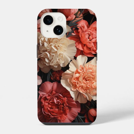 Rosa Blumen iPhone Hülle (Rückseite)