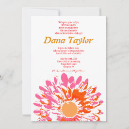 Rosa Blumen-jüdisches Baby, das Einladungs-Hebräer Einladung