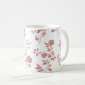 Rosa Blumen Kaffeetasse (VorderseiteRechts)