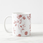 Rosa Blumen Kaffeetasse (Links)
