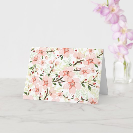 Rosa Blumen Karte (Orchidee)