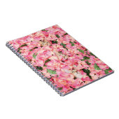 Rosa Blumen-Kätzchen-Collagen-Notizbuch Notizblock (Rechte Seite)
