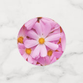 Rosa Blumen Konfetti (Klein Vorderseite)