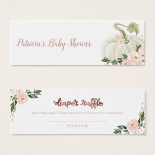 Rosa Blumen-Kürbis Herbst-Baby-Party Toilettenpapi