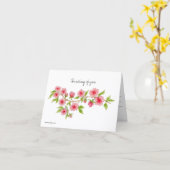 Rosa Blumen Leere Karte (Gelbe Blume)