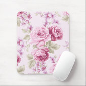 Rosa Blumen Liebe Mauspad (Mit Mouse)