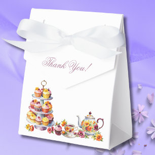 Rosa Blumen-Lila-Whimsy-Teeparty zur Brautparty Geschenkschachtel