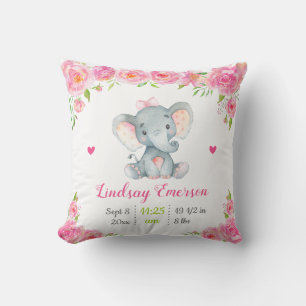 Rosa Blumen-Mädchen-Kinderzimmer-Baby-Shower-Gesch Kissen