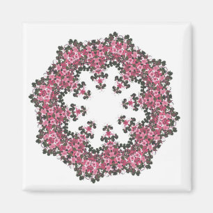 Rosa Blumen Magnet