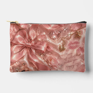 Rosa Blumen-Make-up-Tasche Romantisches, glamourös Zubehörtasche