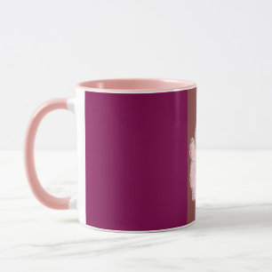 rosa Blumen-Mal-Tasse Tasse