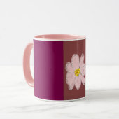 rosa Blumen-Mal-Tasse Tasse (Vorderseite Links)