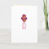 Rosa Blumen Mason Gläser Programmkarte Programm (Rückseite)