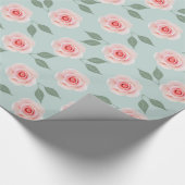 Rosa Blumen-Muster-Verpackungs-Papier Geschenkpapier (Ecke)
