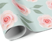 Rosa Blumen-Muster-Verpackungs-Papier Geschenkpapier (Rolleneckpunkt)