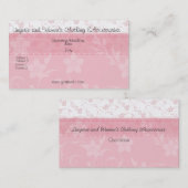 Rosa Blumen-Muster-weibliche handgemachte Mode Visitenkarte (Vorne/Hinten)