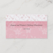 Rosa Blumen-Muster-weibliche handgemachte Mode Visitenkarte (Rückseite)