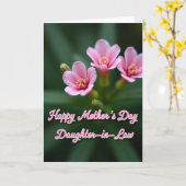 Rosa Blumen Mutter Karte (Gelbe Blume)