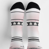 Rosa Blumen- Name Nummer Socken (Oben)