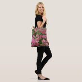 Rosa Blumen Natur-Tragetasche Tasche (Am Model)
