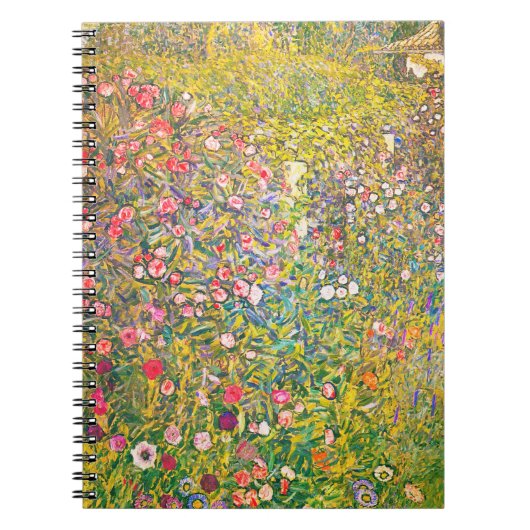 Rosa Blumen-Notizbuch Gustav Klimt Notizblock (Vorderseite)
