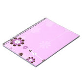 Rosa Blumen-Notizbuch-Zeitschrift Notizblock (Linke Seite)