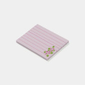 Rosa Blumen-Post-it-Zettel Post-it Klebezettel (angewinkelt)