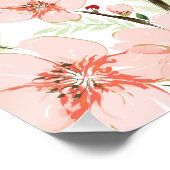 Rosa Blumen Poster (Ecke)