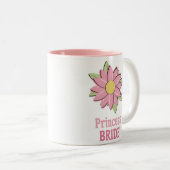 Rosa Blumen-Prinzessin Bride Zweifarbige Tasse (VorderseiteRechts)