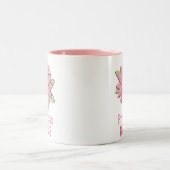 Rosa Blumen-Prinzessin Bride Zweifarbige Tasse (Mittel)