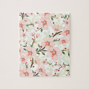 Rosa Blumen Puzzle