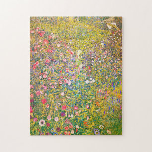 Rosa Blumen-Puzzlespiel Gustav Klimt Puzzle