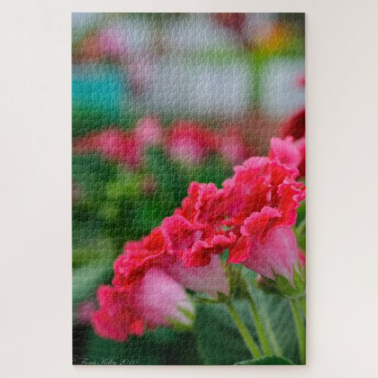 Rosa Blumen-Puzzlespiel Puzzle (Vertikal)