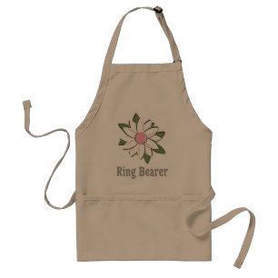 Rosa Blumen-Ring-Träger Schürze