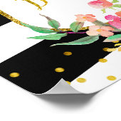 Rosa Blumen - romantisches Begrüßungszeichen von P Poster (Ecke)