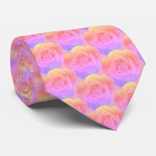 Rosa Blumen-Rosen-Muster abstrakt Geschenk-Party-F Krawatte